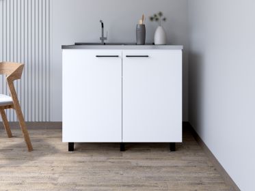 Utility Sink Cabinet Burwood, Kitchen, White